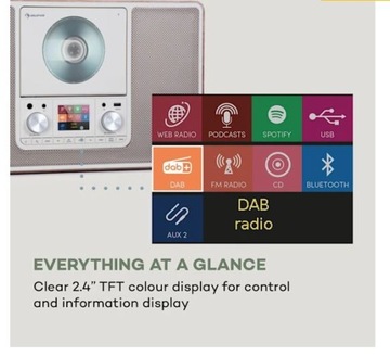 AUNA SCALA ИНТЕРНЕТ-РАДИО VCD-IR, WI-FI CD BT