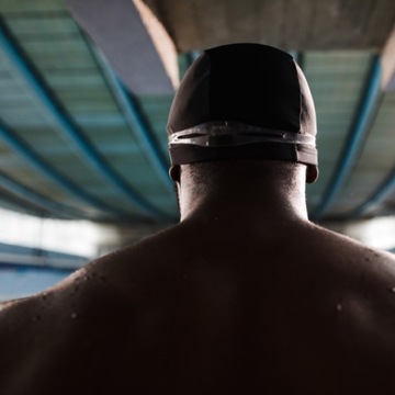 Шапочка для плавания Эластичная шапочка для бассейна для взрослых для плавания ЧЕРНАЯ