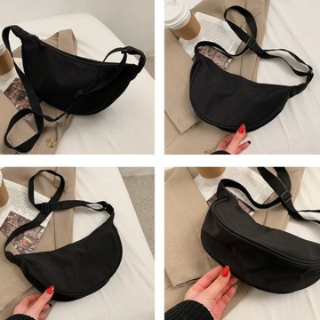 Women Shoulder Bags Solid Color Nylon Dumpling Mes