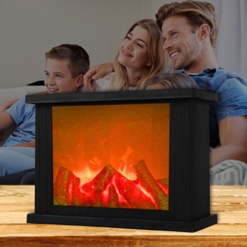 СВЕТОДИОДНЫЙ ФОНАРЬ ДЛЯ КАМИНА С ОГОНЕМ 3D ЛАМПА С ДВИЖУЩИМСЯ ПЛАМЯ УКРАШЕНИЕ зима 28см