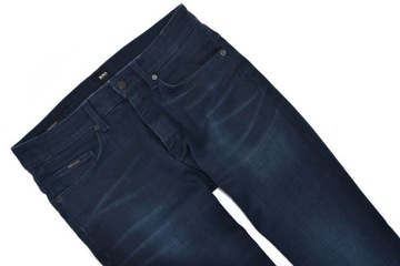 HUGO BOSS spodnie męskie jeansowe rozciągliwe granat ciemne 31/32