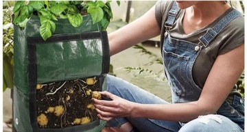 ЦВЕТОЧНЫЙ ГОРШОК СУМКА ДЛЯ ВЫРАЩИВАНИЯ ОВОЩЕЙ ПОМИДОРОВ КАРТОФЕЛЬ МОРКОВЬ 20л