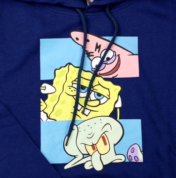Bluza męska z kapturem Nickelodeon SpongeBob Kanciastoporty r. M Kieszeń