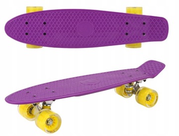 СКЕЙТБОРД FISK BOARD СВЕТЯЩИЕСЯ КОЛЕСА LED RGB FISHBOARD KIDS 56CM DURABLE