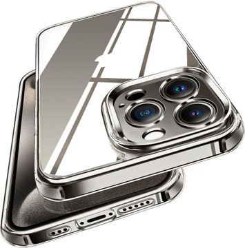 Etui do Iphone 15 PRO SZKŁO I CASE WZMACNIANE PLECKI ACRYLIC ANTI-SHOCK