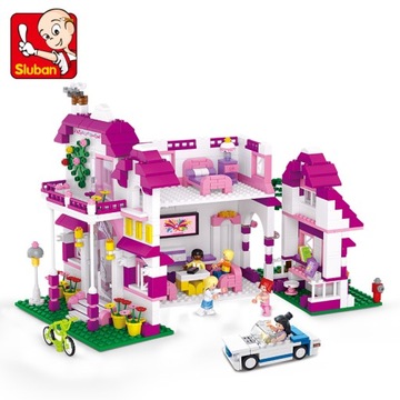БЛОКИ SLUBAN M38-B0536 ДОМ ВИЛЛА АВТОМОБИЛЬ ВЕЛОСИПЕД СКЕЙБОРД 726 ЭЛЕМЕНТОВ