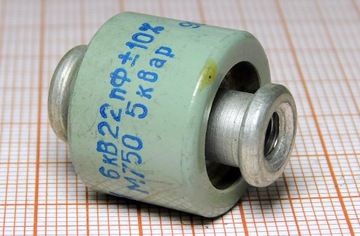 Керамический конденсатор 22пФ 6кВ 5кВар [0C8]