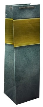 Torebki na wino BUTELKĘ ozdobne PREZENTOWA OKAZJA URODZINY 12x11x39cm 10szt