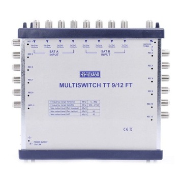 Multiswitch TELMOR TT 9/12 końcowy 4K NC+ Polsat