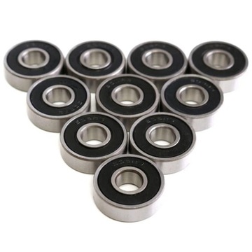 ZESTAW 10 szt. ŁOŻYSKO KULKOWE 608 2RS 8x22x7mm 2 RS ŁOŻYSKA