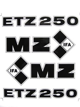 Naklejki nalepki czerwona MZ ETZ 250 Lux !