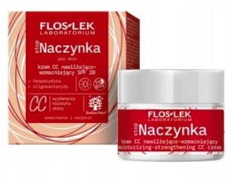 FLOSLEK MEGA KRYJĄCO - WZMACNIAJĄCO- NAWILŻAJACY KREM CC NA NACZYNKA SPF 20
