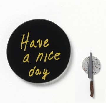 KOŁO MAGNETYCZNE SZKŁO Z MAGNESEM CZARNE NAGA