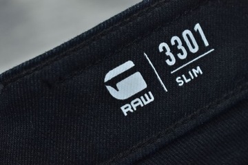 G STAR RAW 3301 Slim Męskie Spodnie Jeasnowe W31 L32