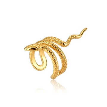 Kikichicc Gold Snake Ear Cuff Серьги-манжеты Earcuff Ani