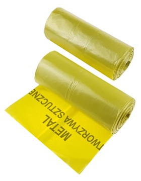 Worki do segregacji żółte PLASTIK 120L 50 szt.