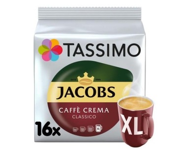 Kawa w kapsułkach Tassimo Jacobs Caffe Crema Classico XL 16 Filiżanek