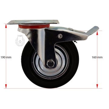 НАБОР ИЗ 4 ШТ. Полочная тележка WHEELS fi 160 12STGU160