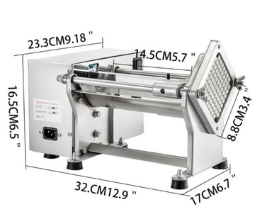 Электрическая овощерезка и фрукты с 4 сменными лезвиями 40 Вт.