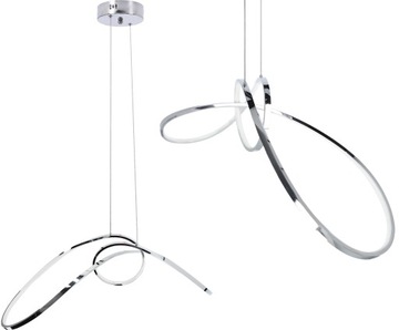 Lampa sufitowa wisząca LED plafon żyrandol chrom
