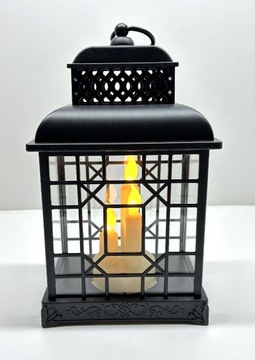LAMPION DEKORACYJNY LED LATARENKA OZDOBNA Czarny