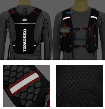 Рюкзак для бега со светоотражающим жилетом 5л.