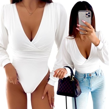 BODY MODNE STYLOWE DEKOLT MARSZCZENIA KOLORY S/M