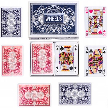2 TALIE KARTY PIATNIK WHEELS brydż remik poker