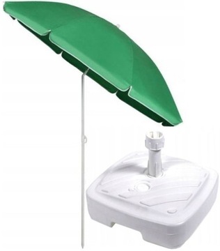 DUŻY PLAŻOWY PARASOL OGRODOWY 180 cm + PODSTAWA