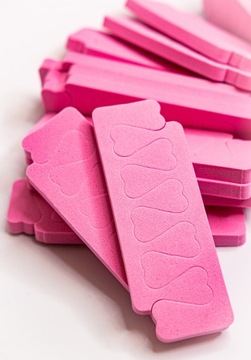 ПЕННЫЕ СЕПАРАТОРЫ ДЛЯ ПЕДИКЮРА, РОЗОВЫЕ, 5 ПАР (10 ШТ)