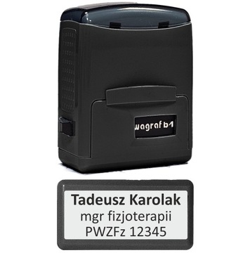 PIECZĄTKA - IMIENNA - LEKARSKA - MAŁA KIESZONKOWA - do 3 wersów Wagraf B1s