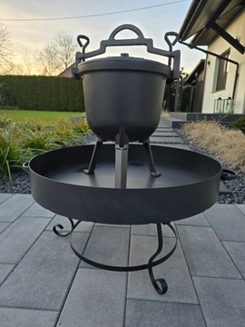 Чугунный охотничий чайник, 8 литров.