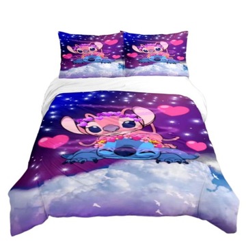 Stitch zestaw poszewek na kołdrę poduszkę 3 SZTUK