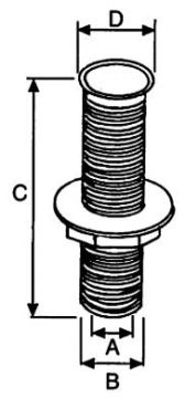 ПРОХОД 22,7Х155 ММ БЕЛЫЙ ПВХ