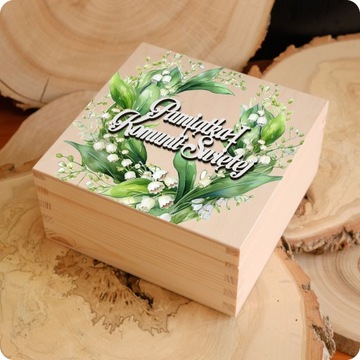 Prezent na Komunię dla dziewczynki chłopca Pamiątka Komunii Pudełko