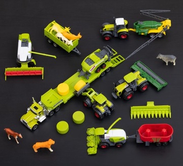 ТРАКТОР ТРАКТОР СЕЛЬСКОХОЗЯЙСТВЕННЫЕ МАШИНЫ КОМБАЙН ФЕРМЕР+ЖИВОТНЫЕ НАБОР ПОДАРОК