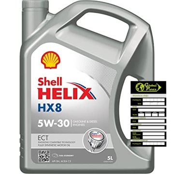 OLEJ SHELL HELIX 5W30 HX8 ECT 504.00 507.00 5L