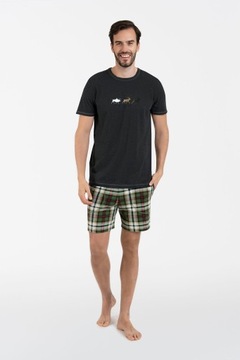 Piżama Italian Fashion Seward ciemny melange kr. rękaw r. XXXL