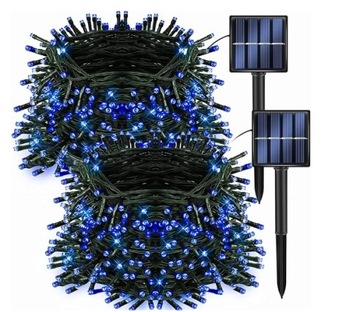 GIRLANDA LAMPKI SOLARNE OGRODOWE 200LED 2 szt