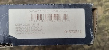 KAWASAKI KLE 650 VERSYS ZESTAW NAPĘDOWY 2007-21P 98-03