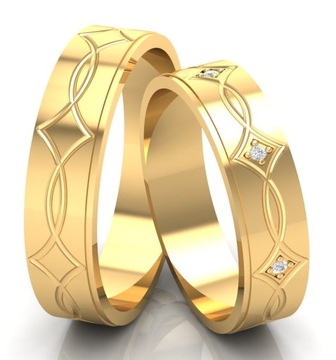 ОБРУЧАЛЬНЫЕ КОЛЬЦА ИЗ ЗОЛОТА 585 ПРОБЫ С БРИЛЛИАНТАМИ