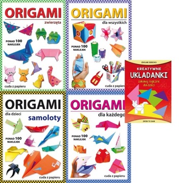 ORIGAMI 4 KSIĄŻKI z instrukcjami ZESTAW