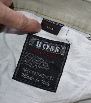 HUGO BOSS spodnie męskie beżowe roz W40