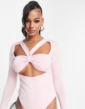 MISSGUIDED RÓŻOWE BODY WYCIĘCIA M1J NF4__L