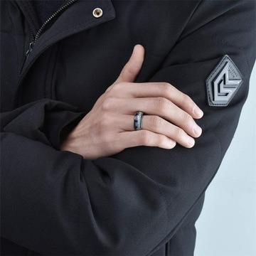 SREBRNA OBRĄCZKA SYGNET PIERŚCIEŃ PIERŚCIONEK DREWNO STRZAŁA R17