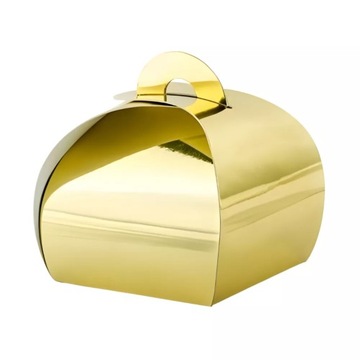Pudełka na prezent upominek komunia wesele okrągłe złote pudełeczka 10szt.