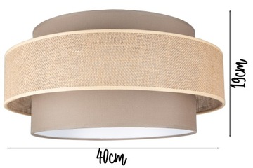 Потолочная лампа люстра современная джута
