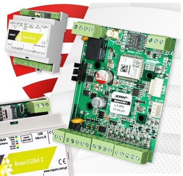 BasicGSM-D4M 2 Модуль ROPAM GSM SMS-уведомление E-MAIL GPRS, DIN, 8 входов