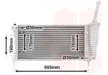 CHLADIČ VODY 17002308 VAN UZEL FIAT LANCIA IDEA