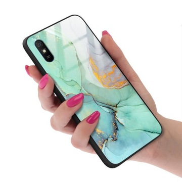 Etui GLASS do XIAOMI REDMI 9A Case Marmurki Wzory